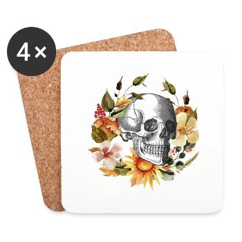 skull - Untersetzer (4er-Set) - Weiß - Vorne