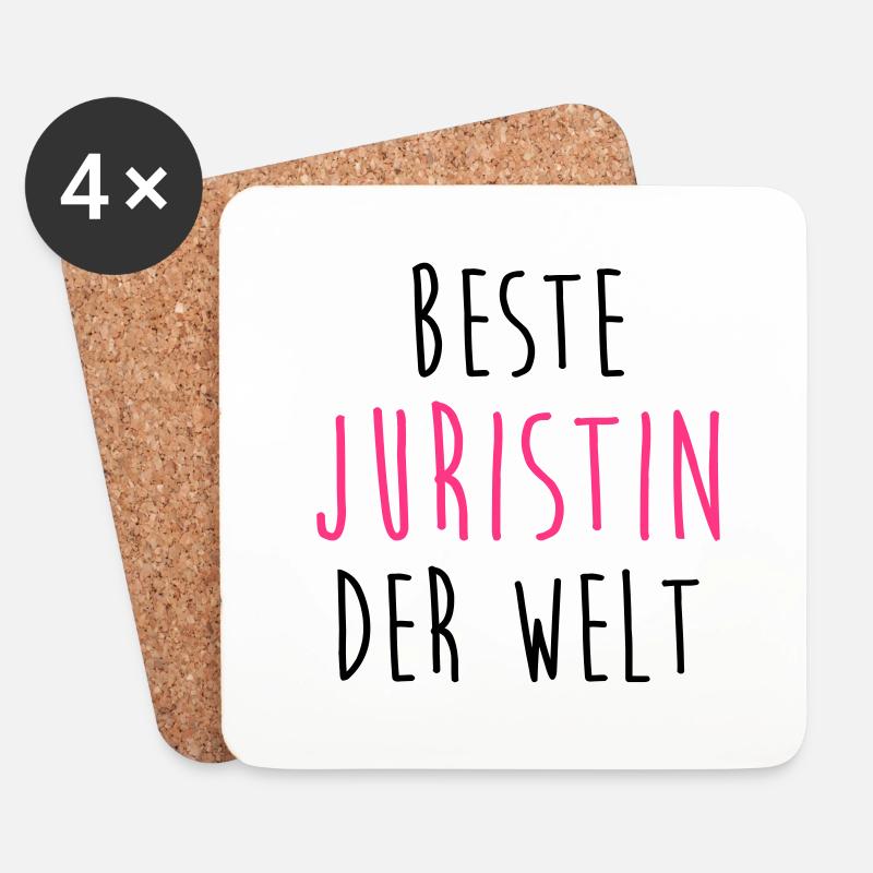Jurist Juristin Rechts Richter Richterin Polizei - Untersetzer (4er-Set) - Weiß