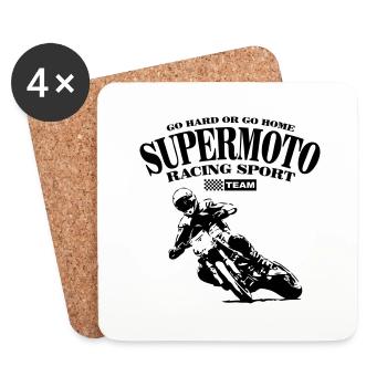 Supermoto - Supermotard - Coasters (set of 4) - white - Front