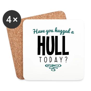 have you hugged a hull name today - Coasters (set of 4) - white - Front