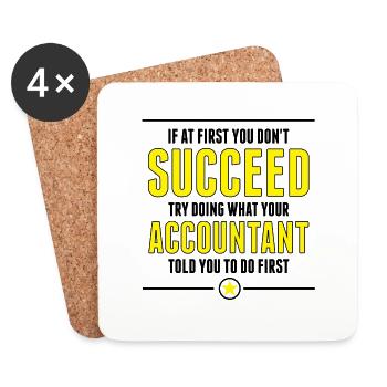 If At First You Don't Succeed Try Doing What Your - Coasters (set of 4) - white - Front