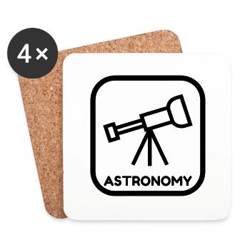 Astronomie / Astronom / Astronomy / Astronomer - Untersetzer (4er-Set) - Weiß - Vorne