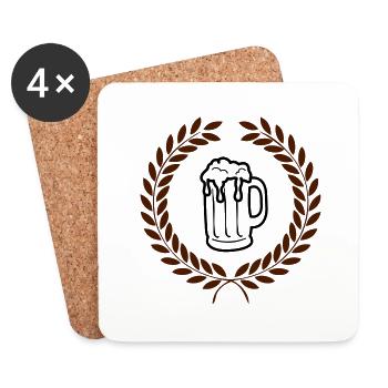 bier_02 - Coasters (set of 4) - white - Front