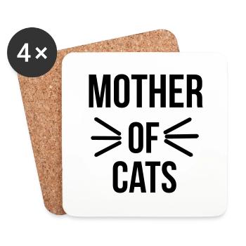 Mother of cats - Untersetzer (4er-Set) - Weiß - Vorne