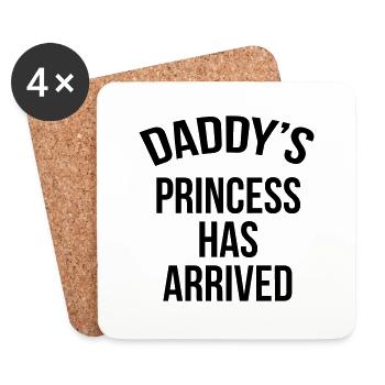 Daddy's princess has arrived - Coasters (set of 4) - white - Front