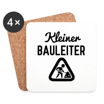 Kleiner Bauleiter - Untersetzer (4er-Set) - Weiß - Vorne