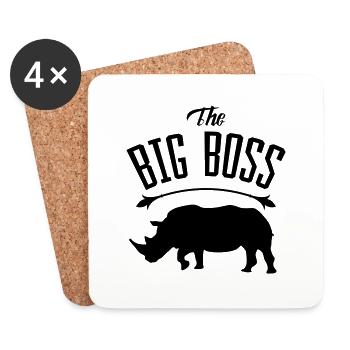 rhino big boss - Untersetzer (4er-Set) - Weiß - Vorne
