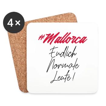 mallorca endlich normale leute - Untersetzer (4er-Set) - Weiß - Vorne