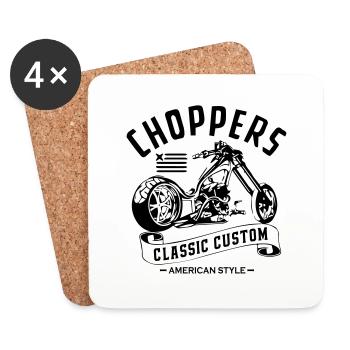 Chopper Classic Custom - Untersetzer (4er-Set) - Weiß - Vorne