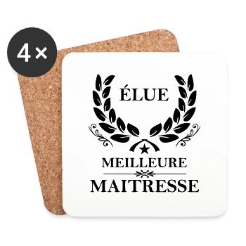 élue meilleure maitresse - Untersetzer (4er-Set) - Weiß - Vorne