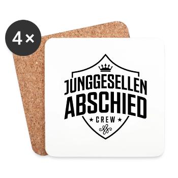junggesellen abschied wappen - Untersetzer (4er-Set) - Weiß - Vorne