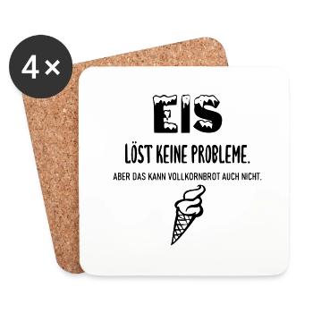 Eis löst keine Probleme - Untersetzer (4er-Set) - Weiß - Vorne