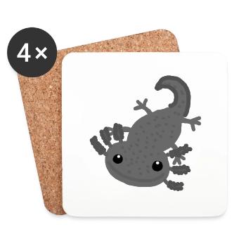 axolotl - Dessous de verre (lot de 4) - blanc - Devant