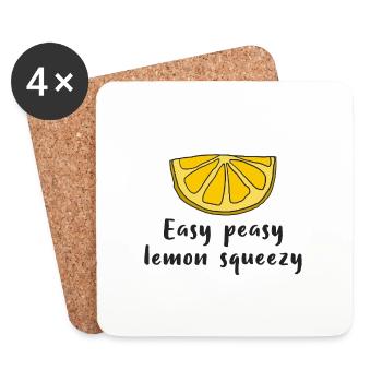 Lemon Lemon Easy peasy lemon squeezy - Coasters (set of 4) - white - Front