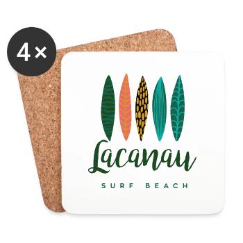 Lacanau surf beach - Coasters (set of 4) - white - Front