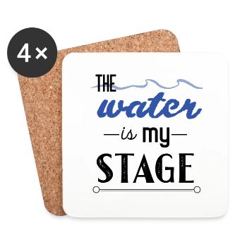the water is my stage - Untersetzer (4er-Set) - Weiß - Vorne