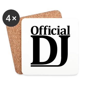 Texte DJ officiel - Dessous de verre (lot de 4) - blanc - Devant