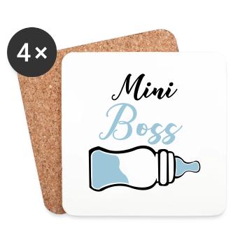 patron de biberon - Dessous de verre (lot de 4) - blanc - Devant