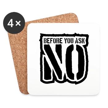 Saying logo no - Coasters (set of 4) - white - Front