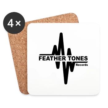 Feather Tones Records - Coasters (set of 4) - white - Front
