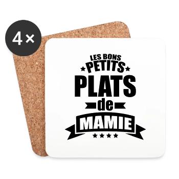 les bons petits plats de mamie - Dessous de verre (lot de 4) - blanc - Devant