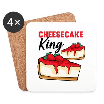 Cheesecake King - Coasters (set of 4) - white - Front
