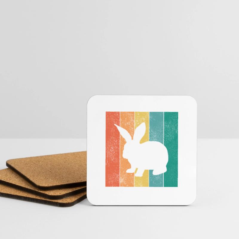 Rabbit Retro Rabbit Easter Gift Coasters (set of 4)