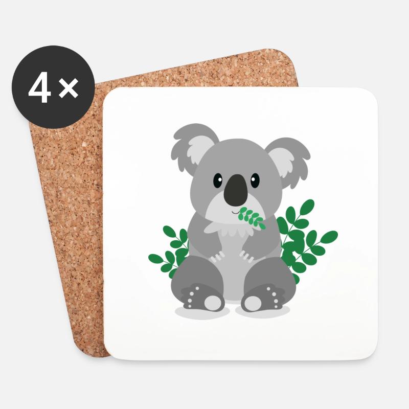 koala - Untersetzer (4er-Set) - Weiß