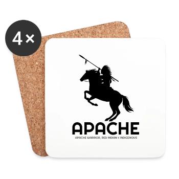 Tout sur Apache, Apache Indian, Apache hoodies, A - Dessous de verre (lot de 4) - blanc - Devant