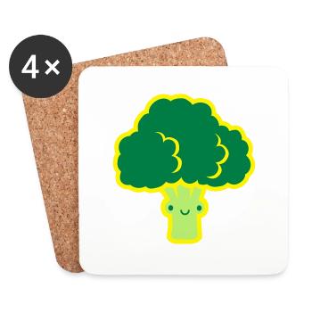 Sweet little broccoli - Coasters (set of 4) - white - Front
