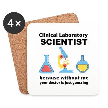 SCIENTIST - Coasters (set of 4) - white - Front