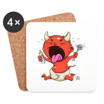 Baby Devil - Coasters (set of 4) - white - Front