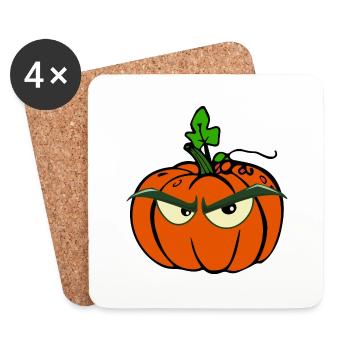 Drôle de tomate, bonne tomate méchante t-shirt - Dessous de verre (lot de 4) - blanc - Devant