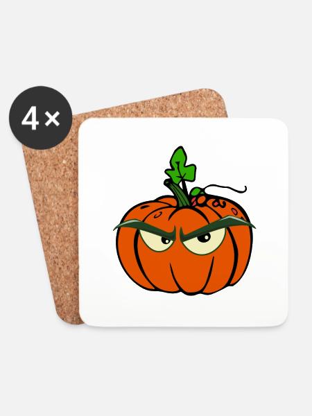 Lustige Tomate, cooles böses Tomaten T-Shirt - Untersetzer (4er-Set) - Weiß