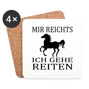 Pferd - Untersetzer (4er-Set) - Weiß - Vorne