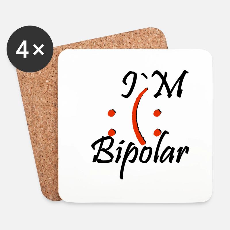bipolar - Untersetzer (4er-Set) - Weiß