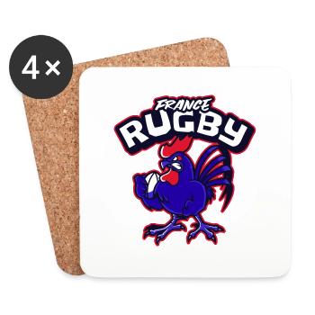 France rugby - Dessous de verre (lot de 4) - blanc - Devant