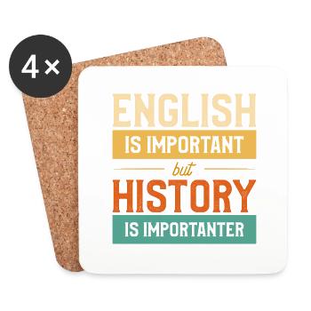 Sarcastic Education Gift For A History Teacher - Untersetzer (4er-Set) - Weiß - Vorne
