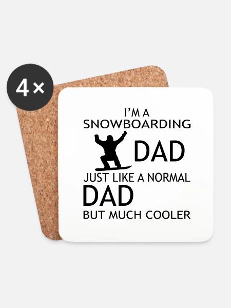 Snowboard Snowboarder - Untersetzer (4er-Set) - Weiß