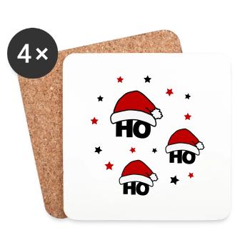 ho ho ho 02 - Coasters (set of 4) - white - Front