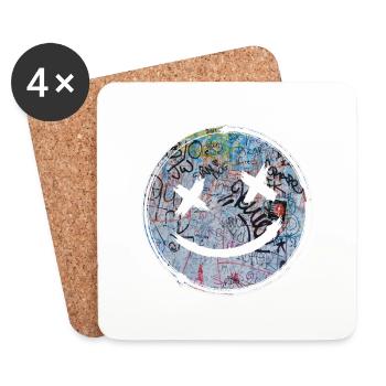 Graffiti style Splash hip hop colors painter color - Coasters (set of 4) - white - Front