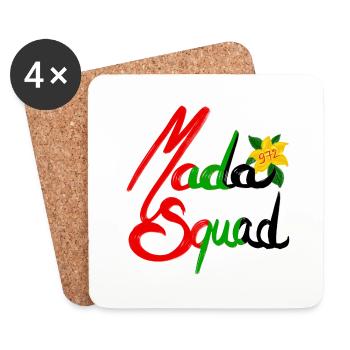 Mada squad 972 - Dessous de verre (lot de 4) - blanc - Devant