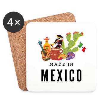 Made in Mexico - Coasters (set of 4) - white - Front