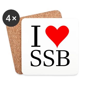 Ich liebe ssb - Untersetzer (4er-Set) - Weiß - Vorne