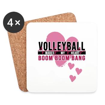 volleyball volleyball volleyball player - Coasters (set of 4) - white - Front