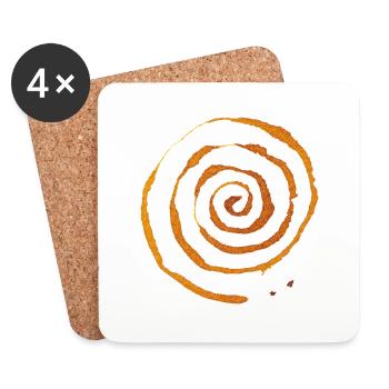 Spirale - Untersetzer (4er-Set) - Weiß - Vorne