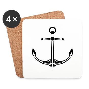 Design Logo Anchor - Coasters (set of 4) - white - Front