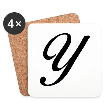 Y - Dessous de verre (lot de 4) - blanc - Devant