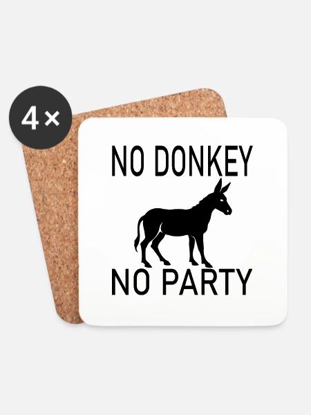 Donkey Esel - Untersetzer (4er-Set) - Weiß