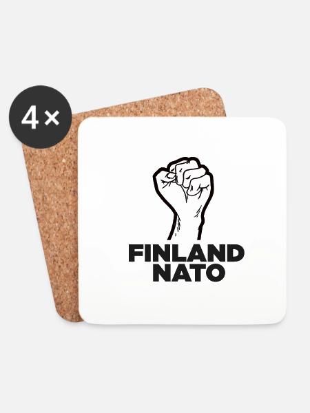 Finnland Nato! - Untersetzer (4er-Set) - Weiß